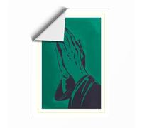 Hands in Prayer Minimalist Unframed Wall Art Print A2 (59.4×42cm), Wall Decor for Living Room, Bedroom, Office & Home, Art Gift