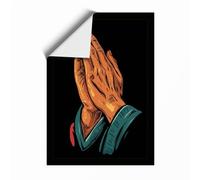 Hands in Prayer Minimalist Unframed Wall Art Print A2 (59.4×42cm), Wall Decor for Living Room, Bedroom, Office & Home, Art Gift