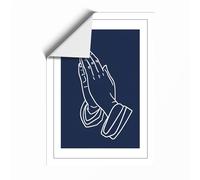 Hands in Prayer Minimalist Unframed Wall Art Print A3 (42×29.7cm), Wall Decor for Living Room, Bedroom, Office & Home, Art Gift