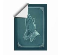 Hands in Prayer Religious Unframed Wall Art Print A4 (29.7×21cm), Wall Decor for Living Room, Bedroom, Office & Home, Art Gift