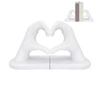 Hands Love Gesture Bookends,Heart-Shaped Resin Sculpture Bookends,hands Love Gesture Decoration Bookends,Hands Style Book Ends For Shelves,Love Decoration Ornaments