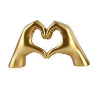 Hands Love Gesture Sculpture Heart Hands Ornament Gold Heart Hand Statue, Hands Love Gesture Sculpture Finger Sculpture For Wedding Decoration,Home Decoration