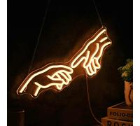 Hands Of God Neon Sign, Gesture Neon Sign For Wall Decor, Adjustable Switch, Usb Powered Light Up Neon Lights For Bedroom, Home Coffee Shop Decoration Bar Party Personalized(16.7x11.4in)