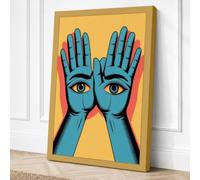 Hands of Perception Canvas Wall Art Print 24x16 Inch