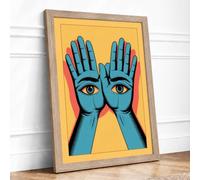 Hands of Perception Surrealism Framed Wall Art Print A1 (84.1×59.4cm)
