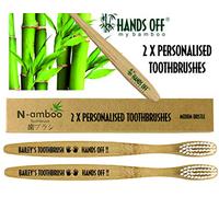 Hands Off Bailey's Bamboo Toothbrush (Any 1 name printed) ie, Jack, Sarah, Luke etc,Great Personalised Toothbrush Gift