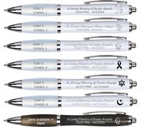 Hands Off Bereavement Pens, Personalised with you details In loving memory funeral