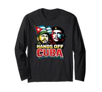 “Hands Off Cuba”, Vintage Anti-War Long Sleeve T-Shirt