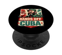 “Hands Off Cuba”, Vintage Anti-War PopSockets Adhesive PopGrip