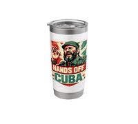 “Hands Off Cuba”, Vintage Anti-War Stainless Steel Insulated Tumbler