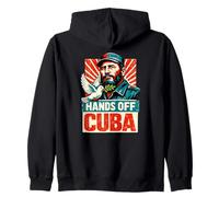 “Hands Off Cuba”, Vintage Anti-War Zip Hoodie