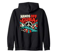 “Hands Off Cuba”, Vintage Anti-War Zip Hoodie