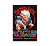 Hands Off Medicare Social Security Schools Protest Sign Canvas Poster Art Print, Anti-Trum Don't Touch Political Protest Poster Wall Art Decor For March, Political Activist Rally