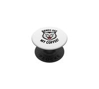 Hands Off My Coffee Funny Angry Cat Graphic PopSockets Adhesive PopGrip