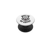 Hands Off My Coffee Funny Angry Cat Graphic PopSockets Adhesive PopGrip