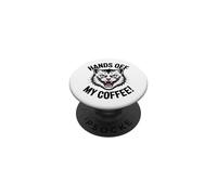 Hands Off My Coffee Funny Angry Cat Graphic PopSockets Adhesive PopGrip