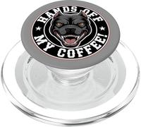 Hands Off My Coffee - Funny Angry Dog for Coffeelovers PopSockets PopGrip for MagSafe