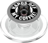Hands Off My Coffee - Funny Angry Dog for Coffeelovers PopSockets PopGrip for MagSafe