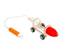 Hands on Assemble Air Compressed Toy Vehicle Action and Reaction Demonstrator Tool Wooden Air Powered Car for Classroom Creative Building Toy