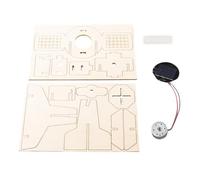 Hands on Assembly Solar Powered Wooden Satellite Model Educational Physics Experiment Science Toy for Student Children Wooden Aerospace Set