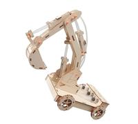 Hands on Assembly Wooden Excavator Model Wood Hydraulic Machinery Model Building Toy for Kids Students Physics Teaching Tool for Students