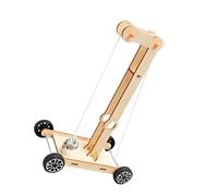 Hands on Assembly Wooden Gravitational Potential Powered Car Physics Experiment Set with Instructions for Homeschooling Weight Car Set