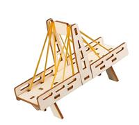 Hands on Assembly Wooden Suspension Bridge Model Physics Experiment Toy for Classroom Demonstration and Science Class Wooden Suspension Bridge Model Physics Teaching Toy