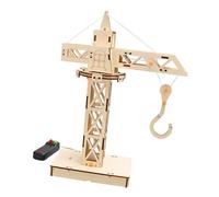 Hands on Assembly Wooden Tower Lift Model Remote Operated Educational Science Toy for Kids Enhances Cognitive Abilities Industrial Engineering Toy