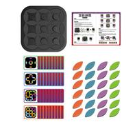 Hands-on Board Toy, Card-Guided Turning Activity with 24 Color Pieces, 40 Challenges, Family Table Game for Indoor Home Gatherings Rotating Board Game Card Guided Pattern Activity Color Pieces Home