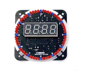 Hands-On Digital Clock Kit for Soldering Skill Development with Integrated Thermometer and High-Visibility LED Time Readout (B)