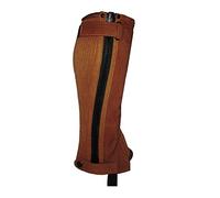 Hands On Equestrian Childrens Horse Riding Chaps Gaiters Black or Brown Amara Leather (Brown, Large)