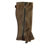 Hands On Equestrian Ladies Mens WIDE Black or Brown Washable Amara Horse Riding Chaps Gaiters (Brown, Small)