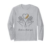 Hands on, Heart Open Spiritual Reiki Healing Energy Long Sleeve T-Shirt