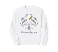 Hands on, Heart Open Spiritual Reiki Healing Energy Sweatshirt