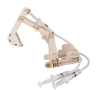 Hands on Learning Wooden Science Project Hydraulic Powered Excavator Construction Set for Kids Encouraging Imagination Wooden Hydraulic Excavator Set