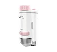 Hands-on Microscope Set 80 to 200 Magnification with 12 Prepared Slides, Portable ABS Toy for Early Science Play Portable Microscope Science Prepared Slides Learning Toy Observation Beginner Home