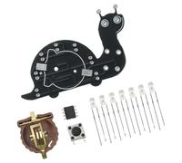 Hands-on Soldering Practice Set 7 Green LEDs PCB Circuit Assembly Board with CR1220 Battery Holder Push Button for Beginner Electronics Learning LED Circuit Practice Set Beginner Friendly Solder