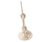 Hands-on Wooden Model, Oriental Pearl Tower Building Puzzle for Structure Exploration, Classroom Use, Family Assembly, and Display Wooden Tower Model Assembly Puzzle Landmark Classroom Set
