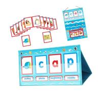 Hands-on Word Building Toy with Suspended or Tabletop Display | Colorful Sea-Themed Board, Removable Letter Cards, Hands-on Phonics and Letter Recognition Activities for Learners