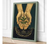 Hands Presenting Treasures Canvas Wall Art Print 18x12 Inch