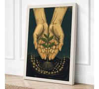 Hands Presenting Treasures Canvas Wall Art Print 18x12 Inch