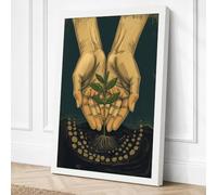 Hands Presenting Treasures Canvas Wall Art Print 24x16 Inch