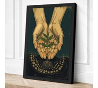 Hands Presenting Treasures Canvas Wall Art Print 30x20 Inch