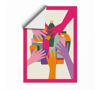 Hands Reaching Together Modern Unframed Wall Art Print A1 (84.1×59.4cm), Wall Decor for Living Room, Bedroom, Office & Home, Art Gift