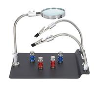 Hands Soldering Station, Soldering Helping Hands Iron Flexible Arms Angle Hands Soldering Station with 3X Magnifier Repair, Soldering Stations