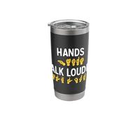 Hands Talk Louder ASL Sign Language Deaf Stainless Steel Insulated Tumbler