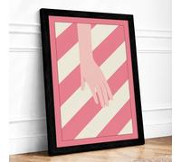 Hands Together Framed Wall Art Print A1 Black