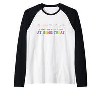 Hands Up Who Wants to Stay At Home Today Funny Lazy Groovy Raglan Baseball Tee