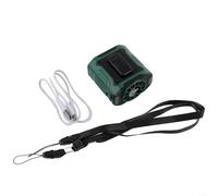 Hands USB Cooling Waist Fan with LED Light 100 Speed Settings, Great for Outdoor Use During Warm Days (Green)