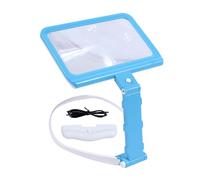 Handsfree Magnify Glass for Reading,Flexible Magnifier, Reading Magnifier for Neck Wear Handheld Desktop Magnify Glass with Light Handsfree